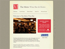 Tablet Screenshot of metrowinebar.com